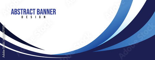 Modern Abstract Blue Background with Smooth Gradient Curves, Flowing Wave Pattern and Clean Professional Design for Corporate, Marketing, Flyer, and Digital Web Use