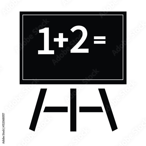  sign on blackboard blackboard chalk writing simple math equation educational minimalist black and white