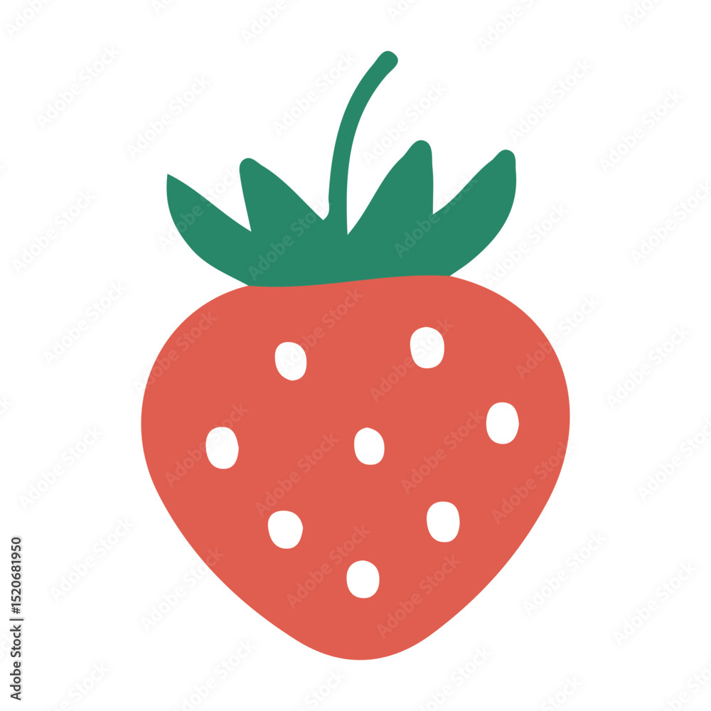 Fototapeta premium Strawberry Fruit Icon Vector 