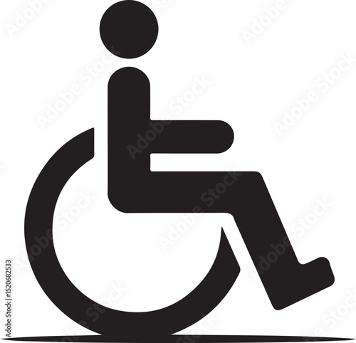 Wheelchair / handicapped access sign or symbol flat icon for websites and print 