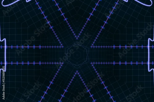 Abstract Kaleidoscope Pulsating Lights and Geometric Patterns