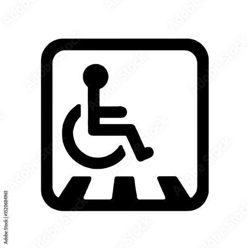 Accessible icon representing wheelchair user in sign format  