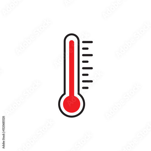 Thermometer icon vector. Temperature isolated icon. Simple thermometer sign.