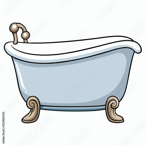 illustration of a bath in a bathroom
