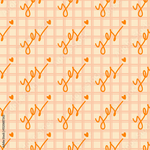 Seamless pattern with the word 