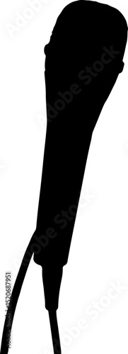 silhouette of a mike