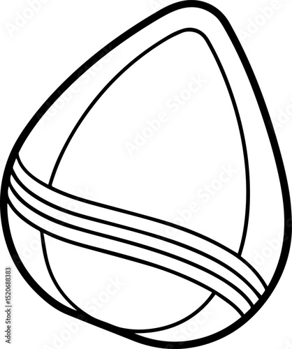 Beauty Blender black outline vector and illustration, coloring book page