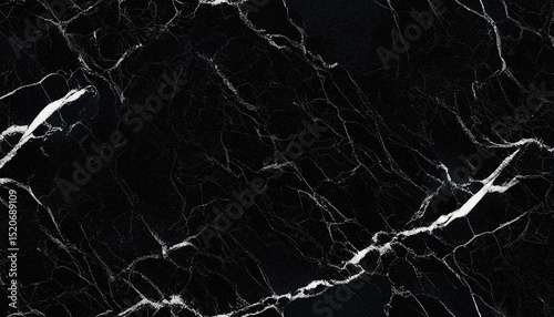 Black marble texture with bold white veins in a seamless, tileable design. High-contrast luxury background perfect for premium product branding, packaging, upscale interiors, digital design, and prese