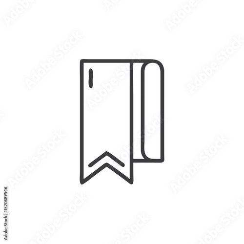 Bookmark Page Marker Icon for Digital Libraries, Reading Apps, Educational Platforms and Content Management Systems - Website Navigation Element