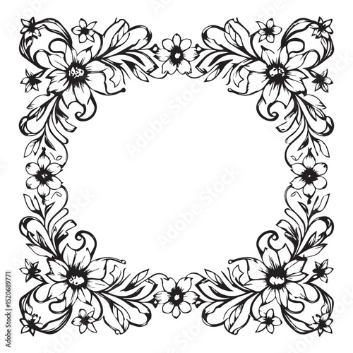Wallpaper Mural Elegant Ornate Border Design
 Torontodigital.ca
