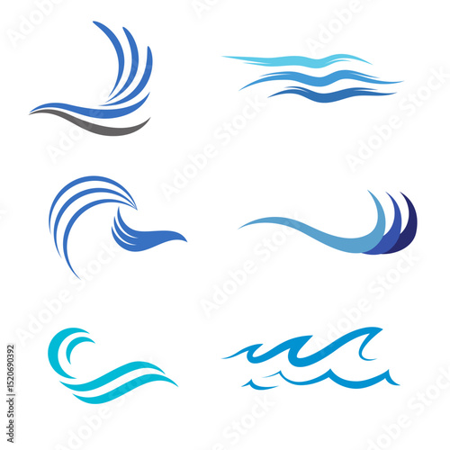 Dynamic blue water wave with splashes and ripples, perfect for backgrounds, nature themes, or aquatic design projects.