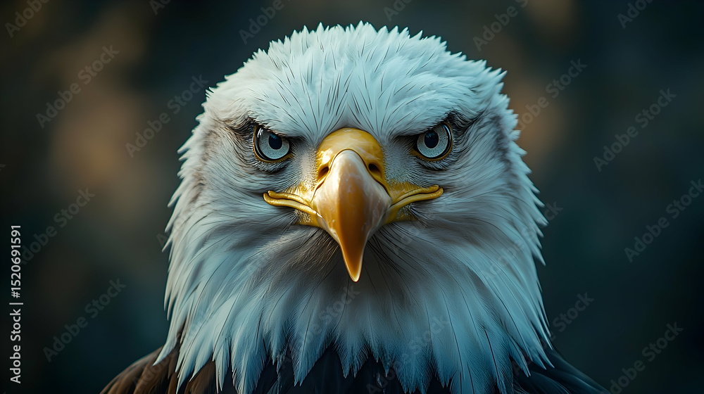 Fototapeta premium Close-up view of an eagle's head.