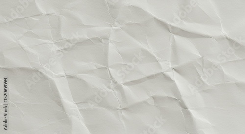 Crumpled Paper Texture with Soft Shadows and Folds