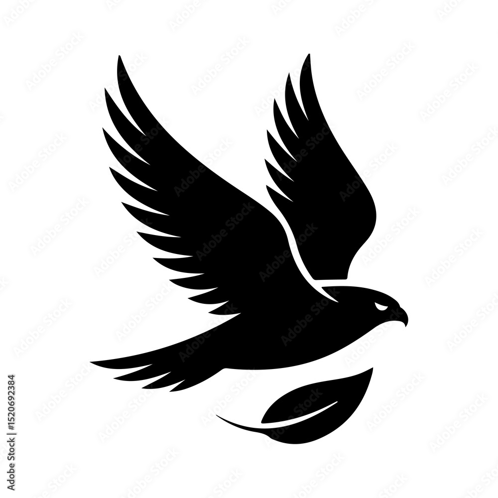 Obraz premium Silhouette of a Black Bird