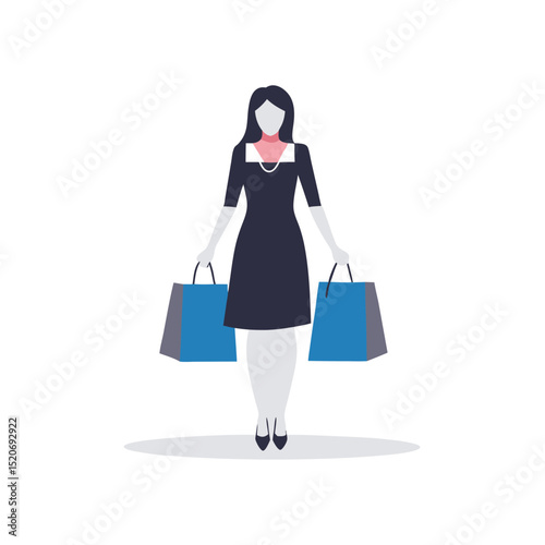 a woman in a trendy outfit carrying a designer shopping bag