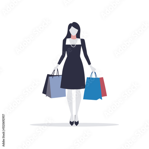 a woman in a trendy outfit carrying a designer shopping bag