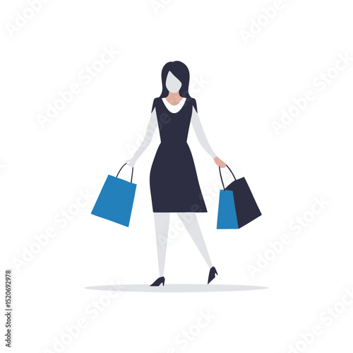 a woman in a trendy outfit carrying a designer shopping bag
