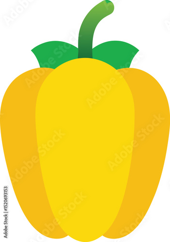 yellow bell pepper vector on white background  .eps