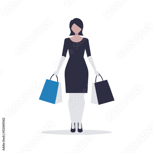 a woman in a trendy outfit carrying a designer shopping bag