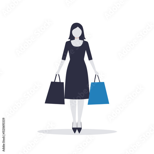 a woman in a trendy outfit carrying a designer shopping bag