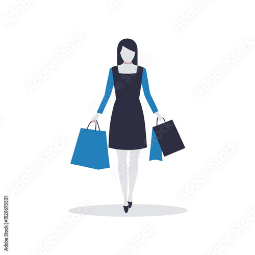 a woman in a trendy outfit carrying a designer shopping bag