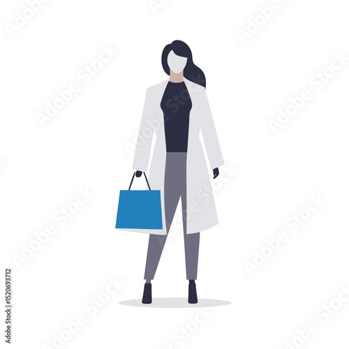 a woman in a trendy outfit carrying a designer shopping bag