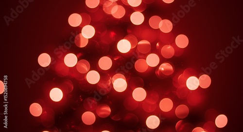 Red Bokeh Lights Abstract Background for Festive Season