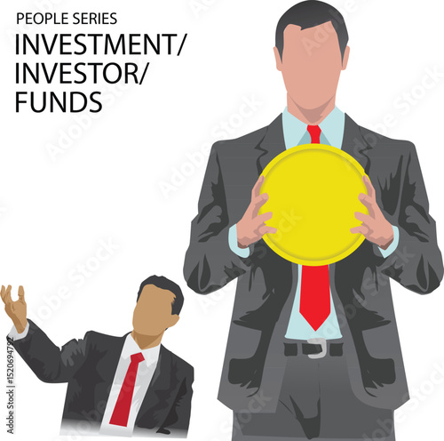 illustrator vector of investment and investor funds