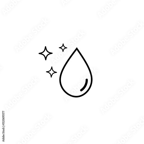 skin icon vector design template. Moisturizer stickers and badges for cosmetic products. Moisturizer line icon, vector pictogram of moisturizing cream or cosmetic face mask. Vector icon illustration.