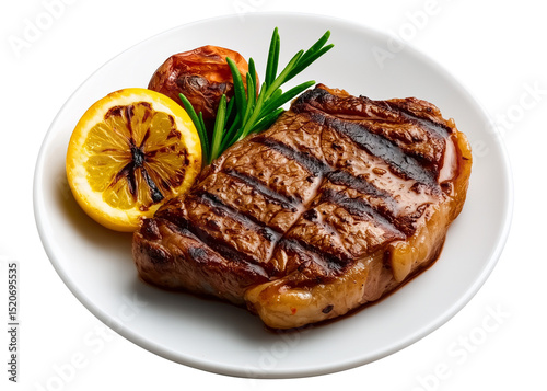 grilled steak with vegetables