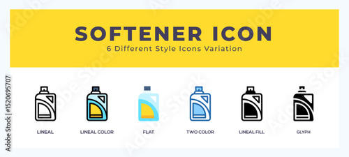 Softener icon set. Design elements for logo
