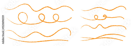 Doodle sketch style of highlighting brush strokes lines. Crayon or marker scribbles. hand drawn underline brush pencil illustration. Yellow hand drawn marker highlighter strokes. Vector illustration