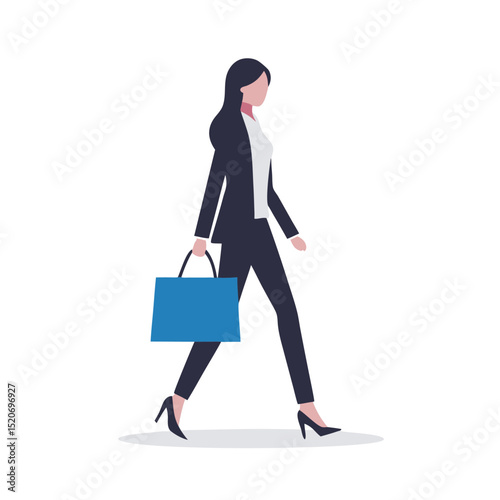 a woman in a trendy outfit carrying a designer shopping bag