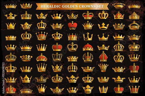 Elegant golden crowns a collection of royal and regal crown designs