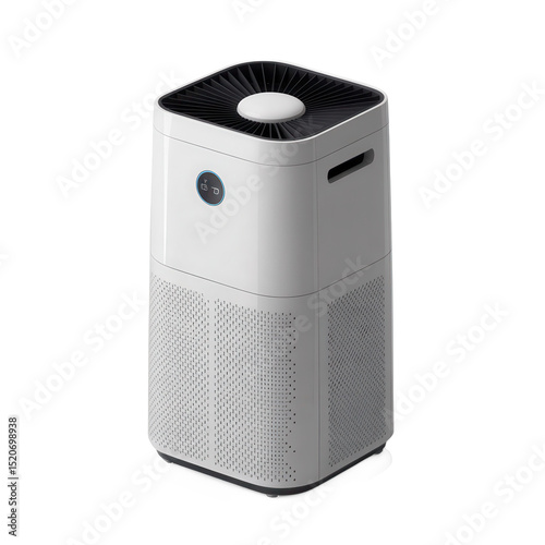 Modern air purifier appliance isolated on transparent background