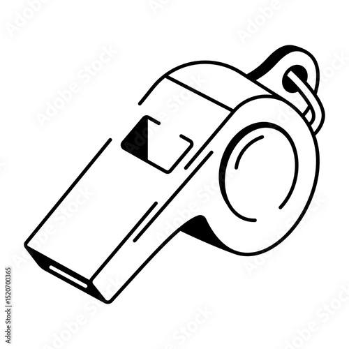 A hand drawn style icon of whistle
