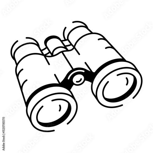 A sketchy style icon of binoculars
