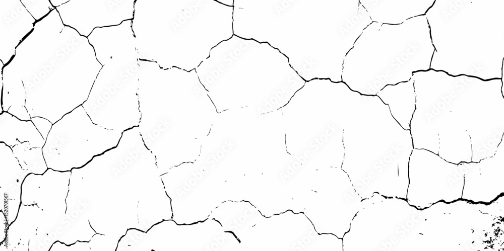 White cracked wall above brick wall with cracks and black spots creating textured and cracked surface with peeling and damaged texture White cracked wall above brick wall with cracks and black spots creating textured and cracked surface with peeling and damaged texture