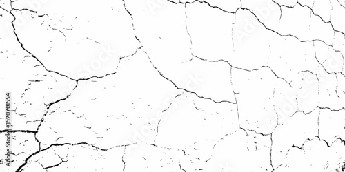 White cracked wall above brick wall with cracks and black spots creating textured and cracked surface with peeling and damaged texture