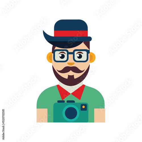 Funny cartoon police officers and builders in uniform hats, vector characters illustrating law enforcement and construction work