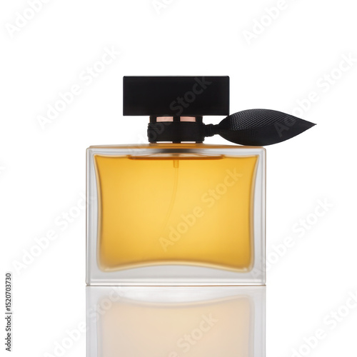 Elegant perfume bottle isolated on transparent background