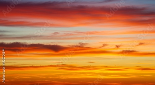 Vibrant Sky at Sunset with Colorful Clouds