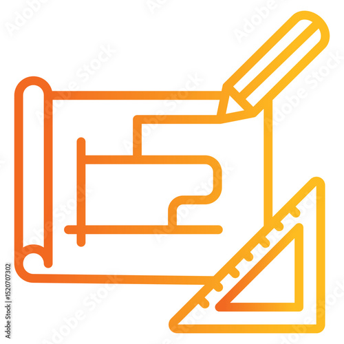 Drafting gradient color icon
