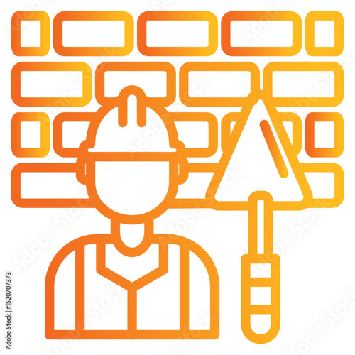 Masonry gradient color icon