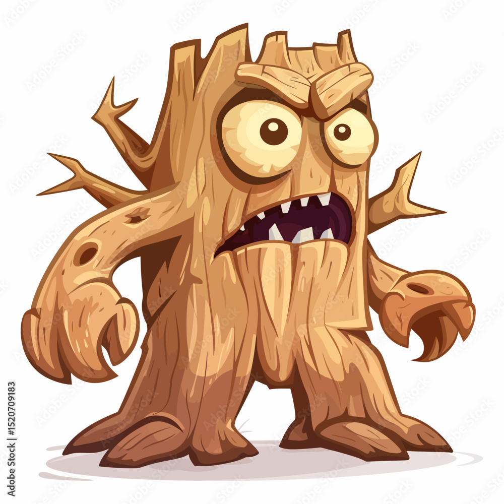 Fototapeta premium Illustration of a wood monster 