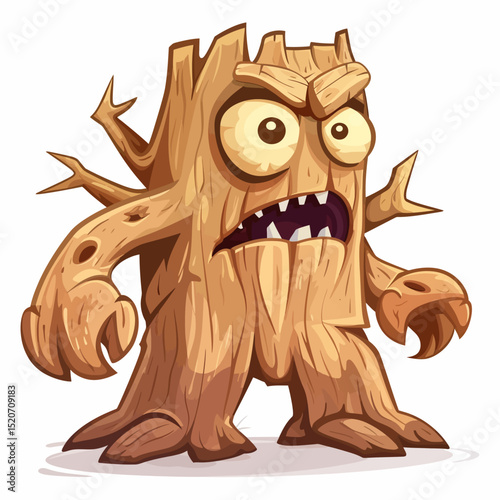 Illustration of a wood monster 