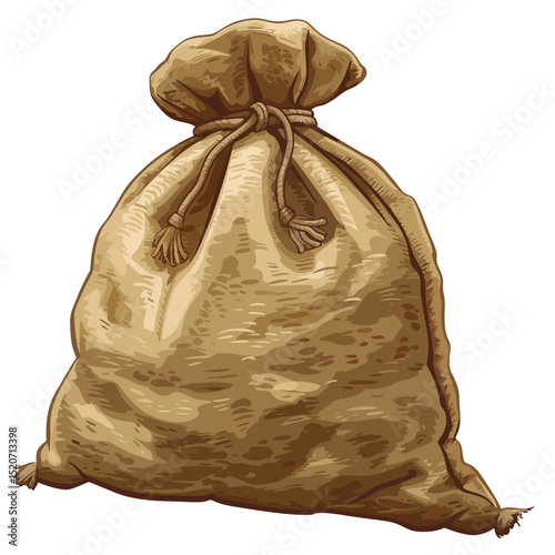 Gunny sack on white background 