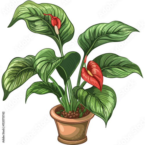 Homalomena in a pot