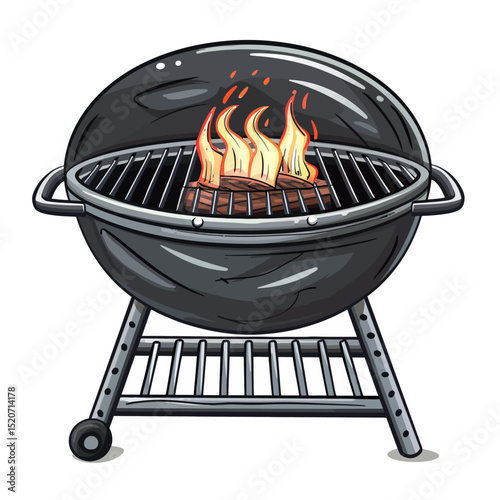 Iron grill isolated 