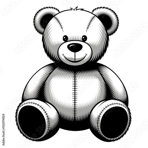 teddy bear vector illustration. children likes play with teddy 